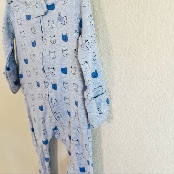 GAP Baby Blue Bear Zip Footsie Onesie Zip Up Outfit - Picture 3 of 16